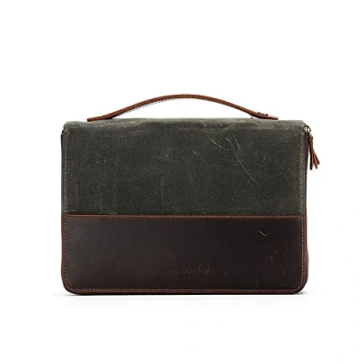 Image of Della Q Canvas Portfolio, Olive, One Size