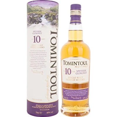 Image of Tomintoul Speyside Single Malt Scotch 10 year old Whisky 70cl 40% ABV