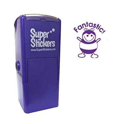 Image of SuperStickers Fantastic Bee Pre Inked Stamper Purple DST016V,Small