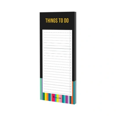 Image of Collins Edge Rainbow Slim Magnetic to Do List Pad Black ED1STD.99