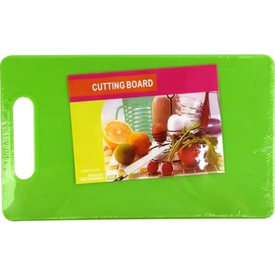 Image of Plastic Chopping Board 33 x 20 cm BPA Free Dishwasher Safe with Handle (Green)