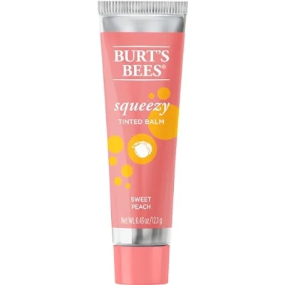 Image of Burts Bees Squeezy Tinted Lip Balm Sweet Peach for Women 0.43 oz