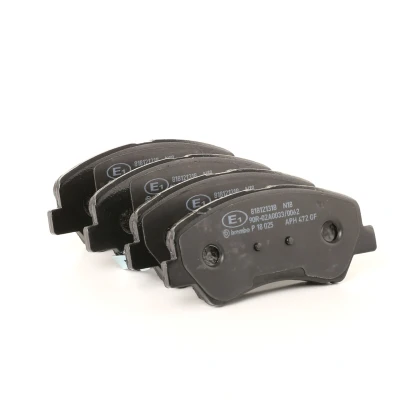 Image of 581011RA00, 581011RA05, 581011RA10, 581011VA00, 581014LA00 Brake pad set BREMBO P 18 025 with acoustic wear warning accessories KIA: Rio 3, 4