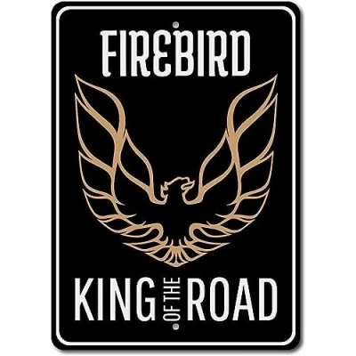 Image of Firebird Sign Logo Owner Gift Funny Vintage Metal 8x12 inches