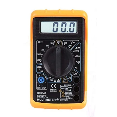 Image of Duratool D03047 500 V AC/DC Manual Ranging Digital Multimeter,Yellow