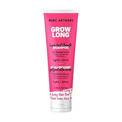 Image of Marc Anthony Strengthening Grow Long Super Fast Strength 8.4 onzas tubo, sin sulfatos, champú, cafeína y champú con infusión de ginseng