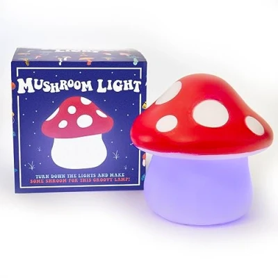 Image of Gift Republic Mushroom Lamp Cute Desktop Light Colourful Battery Operated Night