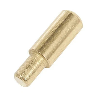 Image of Trend Brass Plated Shelf Support, Pack of 12, 5mm Pin, 100kg Load Capacity, Routing Workshop Jigs Compatible, SS/B5/12