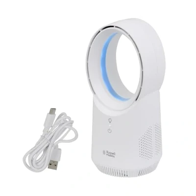 Image of RUSSELL HOBBS RHBLDLUSB25 5&quot; Bladeless Tower Fan White, White