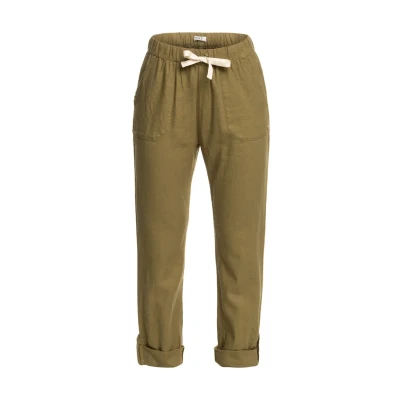 Image of Roxy ON THE Seashore Trousers, Women&#039;s, Size: Small, Loden green