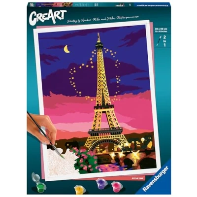 Image of Ravensburger CreArt 23624 Paint by Numbers City of Love from 14 Years