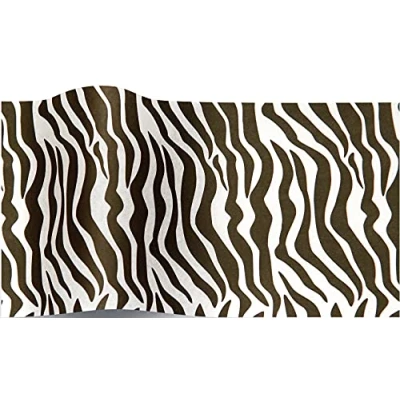 Image of SatinWrap Luxury Printed Tissue Wrapping Paper Zebra 5 Sheet