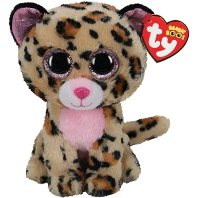 Image of TY 2007518 Livvie Leopard Beanie Boo Stuffed Animal, Multicoloured
