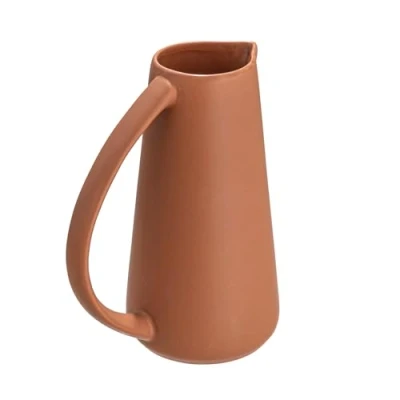 Image of Bloomingville Modern Stoneware Pitcher, Matte Terracotta
