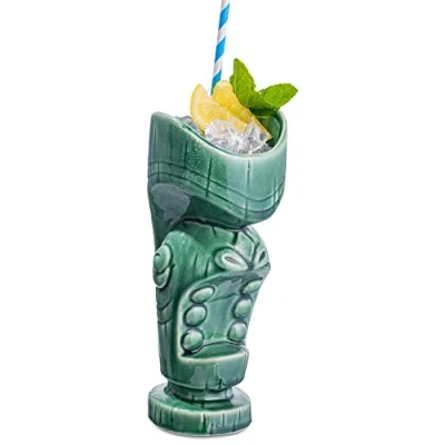 Image of bar@drinkstuff Mouth Tiki Mugs 21oz / 600ml Ceramic Hawaiian Cocktail Mug