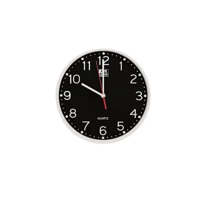 Image of Oxford Wall Clock, Black/White, 25cm diametro