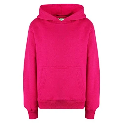 Image of A2Z 4 Kids Girls Boys Plain And Tie Dye Print Sweatshirt Pullover Sweat Hoodie Pink 9 10