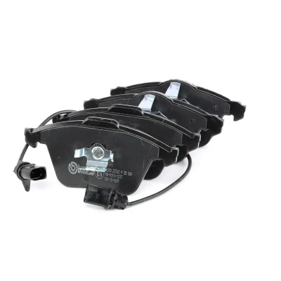 Image of 8E0698151AA Brake pad set BREMBO P 85 084 incl. wear warning contact with piston clip without accessories AUDI: A4 B7 Avant, A6 C6 A8 D3