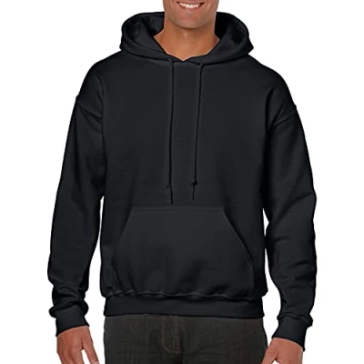 Image of GILDAN Men&#039;s Fleece Hooded Sweatshirt, Style G18500, Black, XL