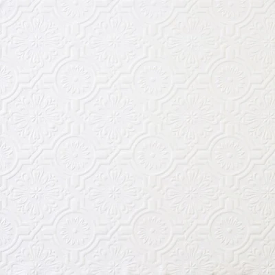 Image of Brewster 148 32817 Victorian Tin Ceiling Paintable Wallpaper, White