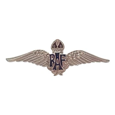 Image of Smartbadge® MOD Approved RAF Royal Air Force Bright Nickel Sweetheart Wings Brooch Badge