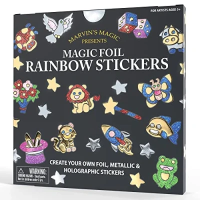 Image of Marvin&#039;s Magic Foil Rainbow Stickers Foil, Metallic &amp; Holographic Magical Art Supplies 150 More