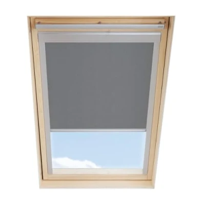 Image of Blackout Budget Roller Blind compatible with VELUX Roof Windows size codes U04 / 804/7, ‎Grey