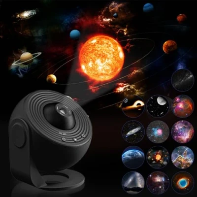 Image of Galaxy Projector Star Light Starry Sky Planetarium with HD 13 Film Discs, Moon, Solar System, Nebula Night Lamp for Bedroom Kids Adults