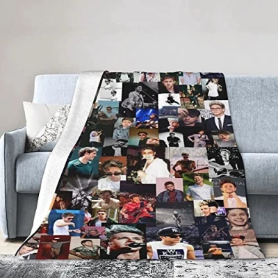 Image of Fleece Blanket for Sofa Camping, Super Soft Lightweight Cozy Luxury Flannel Bed Blanket, Niall Ireland Horan Fluffy Plush Couch Bl 125CM X 100CM