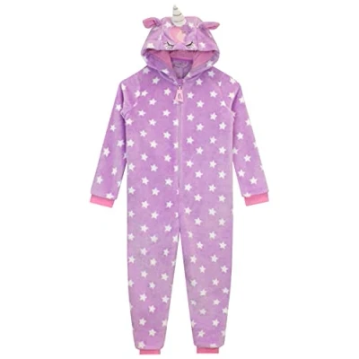 Image of Harry Bear Girls Onesie Unicorn With 3D Ears Onesies For Purple 6 7 Years