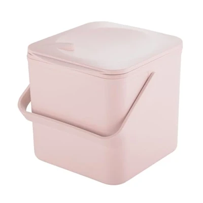 Image of Minky 3.5L Caddy, Kitchen Food Waste Recycle Bins for Kitchen, Multipurpose Storage Removable Bag Retention Ring &amp; Sturdy Handle, Choice of Colours, Made in the UK