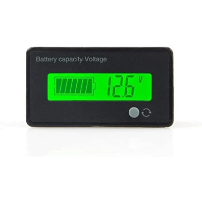 Image of Fasizi Battery Capacity Tester &amp; Voltage Meter with LCD Display Backlit, Waterproof 12V 24V 36V 48V Lead Acid Indicator Voltmeter Monitor Detector