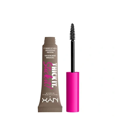 Image of NYX Professional Makeup Thick It. Stick It! Brow Mascara, Tints &amp; Thickens with 16hr Wear, Taupe
