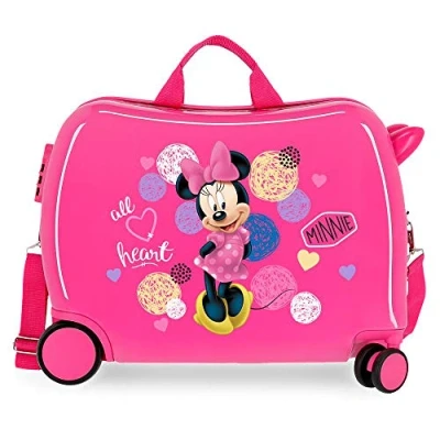 Image of Disney Love Minnie Pink Kids Rolling Suitcase 50x38x20 cm Rigid ABS Combination lock 34 Litre 2.3 Kg 4 Wheels Hand Luggage