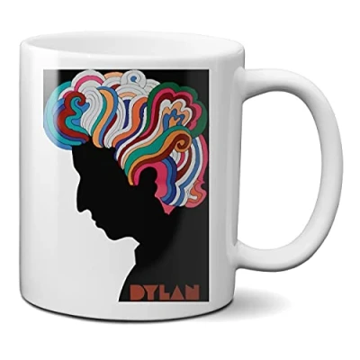 Image of Mugtime (TM) Bob Dylan Abstract Rock Music Inspired Coffee Tea Ceramic 330ml 11oz Mug Cup