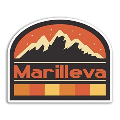 Image of 2 x 10cm Marilleva Italy Vinyl Stickers Travel Sticker Laptop Luggage #32952 (10cm Wide)