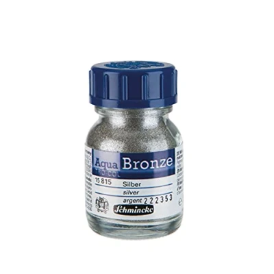 Image of Schmincke Aqua Bronze, silver, 20 ml, 15 815 032, shiny metallic effects on gouache and watercolour paintings, paper, cardboard, painting board, canvas