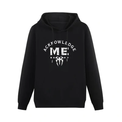 Image of Lahe Atong Roman Reigns Acknowledge Me Mens Hoody Size XXL Black