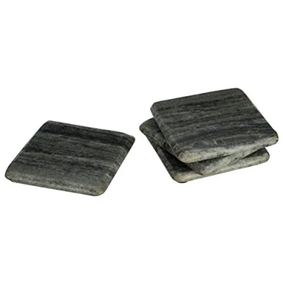Image of Premier Housewares Marble Square Coasters, Grey, Set of 4