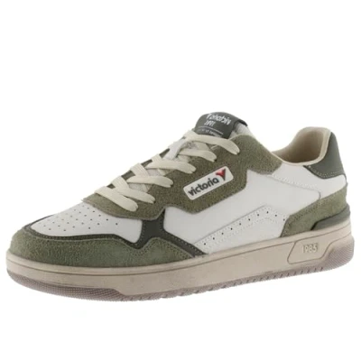 Image of victoria 1985 Basket Unisex C80 Leather &amp; Pieces Color Suede Retro Logo 8800120 for Adult, khaki, 9.5 UK