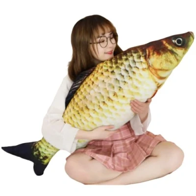 Image of 3D Soft Fish Cushion Carp Plush Pillow,23.6inch /60cm Stuffed Toy,Simulation Pillow Throw Pillow, Home Ddecoration Kids Gift Animal Toy
