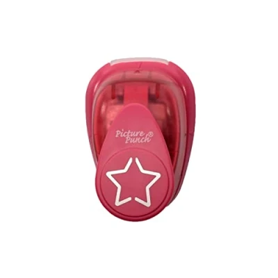 Image of Vaessen Creative Pop Up Punch 3D Star Craft Paper 2,2 x 2,4 cm Circle Cutter for Crafting and Card Making