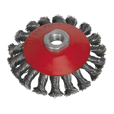 Image of Sealey Conical Wire Brush Ø100mm M10 x 1.5mm