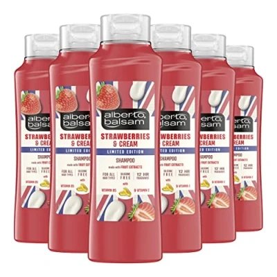 Image of Alberto Balsam Strawberries &amp; Cream Shampoo 350ml