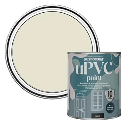 Image of Rust Oleum Beige uPVC Door and Window Paint In Gloss Finish Oyster 750ml
