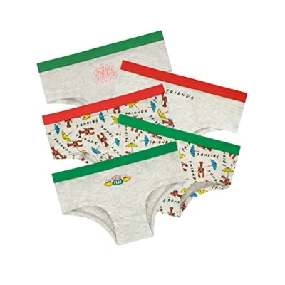Image of FRIENDS Girls Underwear Pack of 5 Multicolour 12 13 Years
