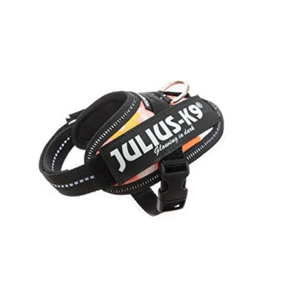 Image of Julius K9, 16IDC PNF B1, IDC Powerharness, dog harness, Size: Baby 1, Pink with flowers