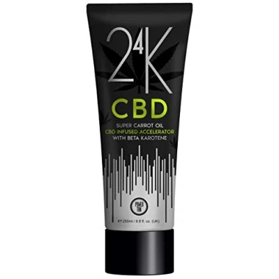 Image of Power Tan 24K CBD Super Carrot Oil Infused UV Sunbed Tanning Accelerator Lotion Cream 250ml