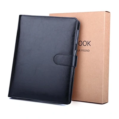 Image of BESTOO Notebook A5 Leather Lined Refillable Notepad Travel Dairy 200 Thick Pages,Gift for Men and Women