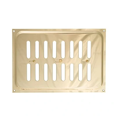 Image of TIMco 1221PB Timloc 9x6 Metal Internal Hit and Miss Louvre Vent Polished Brass